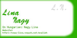 lina nagy business card